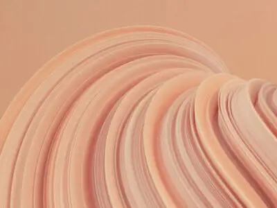 Rendered waves peach